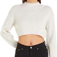 Calvin Klein Jeans Women Pullover Short Lambswool Turtleneck