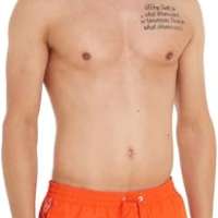 Calvin Klein Men Swim Trunks Medium Drawstring Mid-Length