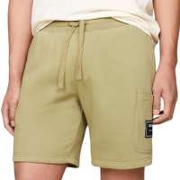 Tommy Hilfiger Men’s Flag Logo Badge SweatShorts Faded Olive L