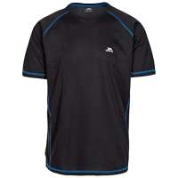 Trespass Men Albert Quick Dry T-Shirt with Short Sleeves – Black