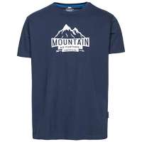 Trespass Men Peaked T-shirt With Chest Print for Men Gents Adults for Outdoor Fun Sports Leisure – Navy