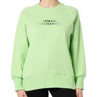 Armani Exchange Women’s Metallic Logo Terry Crewneck Pullover Sweatshirt