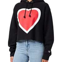 Champion Women’s Reverse Weave Cropped Cut-Off Hoodie Black