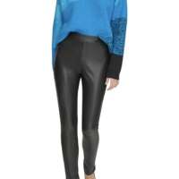 DKNY Women’s PU Legging with Logo