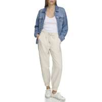 DKNY Women’s Pull On Tie Waist Side Stripe Trousers Sweatpants