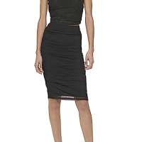 DKNY Women’s Side Ruch Mesh Skirt