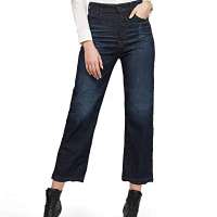 G-STAR RAW Women’s Tedie Ultra High Straight Ripped Edge Ankle C Jeans