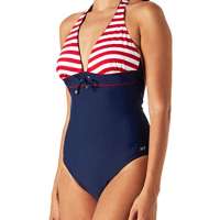 Haute pression Women’s Striped Swimsuit – Blue – 16 UK Manufacturer size : 44