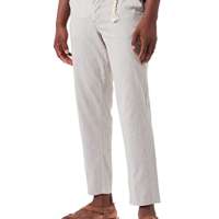 JACKJONES Men’s JPSTACE JJSKY Linen AKM Check Pants