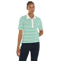 Tommy Hilfiger Women 1985 Reg Pique Stripe Polo Ss SS Polos