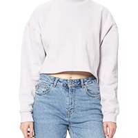 Urban Classics Women’s Ladies Cropped Oversized Sweat High Neck Crew Sweatshirt