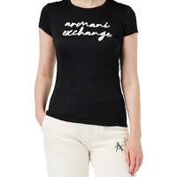 Armani Exchange Women’s Pima Cotton Signature Logo Tee T-Shirt