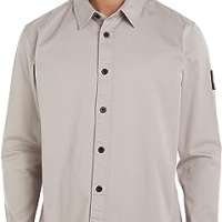 Calvin Klein Jeans Men’s MONOLOGO Badge Relaxed Shirt J30J323255 Casual