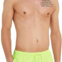 Calvin Klein Men Swim Trunks Medium Drawstring Mid-Length