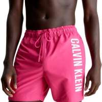 Calvin Klein Men Swim Trunks Medium Drawstring Mid-Length