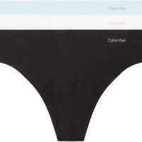 Calvin Klein Women’s 3 Pack Thong Mid-rise 000qd5219e Thongs