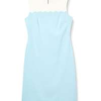 Gina Bacconi Women’s Moss Crepe Scallop Yoke Dress Cocktail