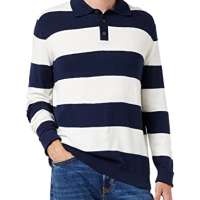 TOM TAILOR Men’s Knitted Jumper with Collar and Stripes 1032281