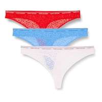 Tommy Hilfiger Women’s 3 Pack Thong Lace Ext Sizes Uw0uw04896 Thongs