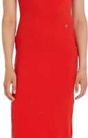 Tommy Hilfiger Women’s Slim Rib DRS MIDI Cap Sleeve Fierce Red L