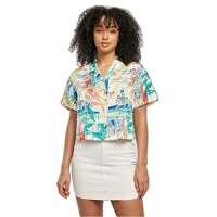 Urban Classics Women’s Ladies AOP Satin Resort Shirt