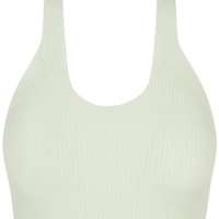 Urban Classics Women’s Ladies Rib Knit Crossed Halter Top T-Shirt