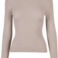 Urban Classics Women’s Ladies Rib Knit Turtelneck Sweater Sweatshirt