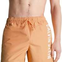 Calvin Klein Men Swim Trunks Medium Drawstring Mid-Length