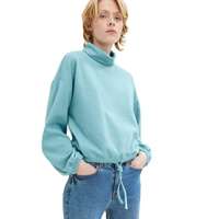 TOM TAILOR Denim Ladie’s 1034294 Cropped Sweatshirt with Drawstring